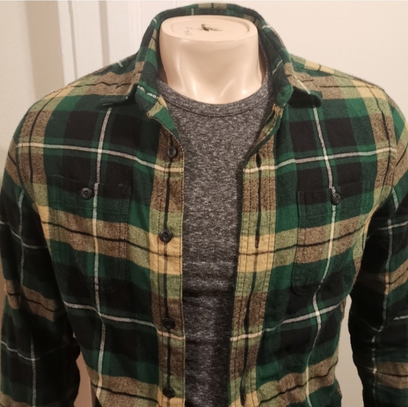 American Eagle Super Soft Heritage Flannel XS Grn - Picture 1 of 8